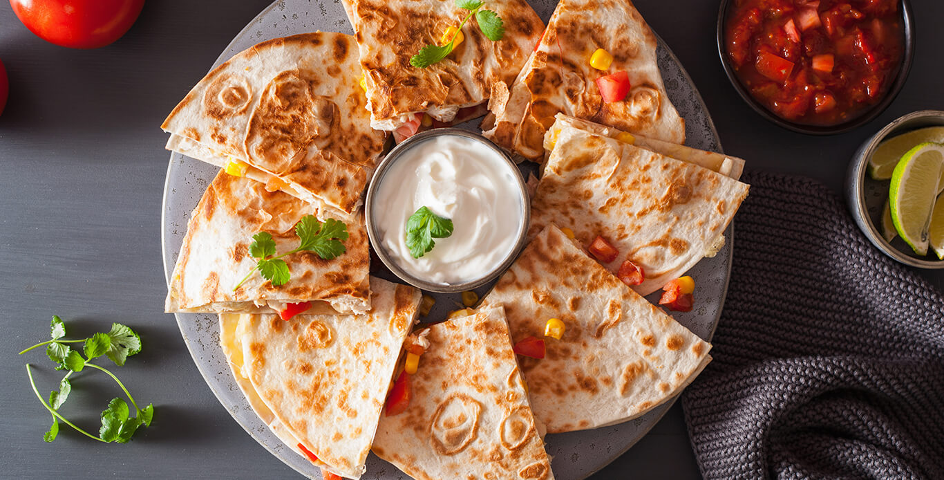 CHICKEN BURJI QUESADILLA